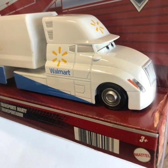 Mattel Disney•Pixar Cars Marty Hauler (Next-Gen Walmart  Disney Pixar Cars Marty the Walmart Truck Hauler w/Rusteze Boxes - BRAND NEW!